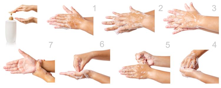 Obrázkový návod na správné mytí rukou