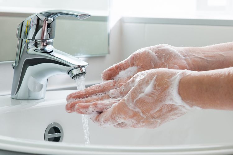 Mytí rukou po návštěvě toalety, kontaktu se zvířaty, po manipulaci se syrovým masem nebo drůbeží je prevencí salmonelózy