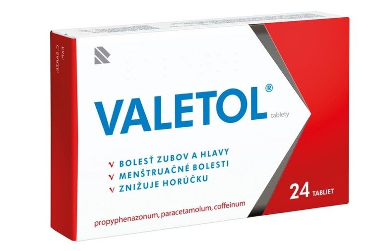 Valetol – recenze léku proti bolesti a horečce