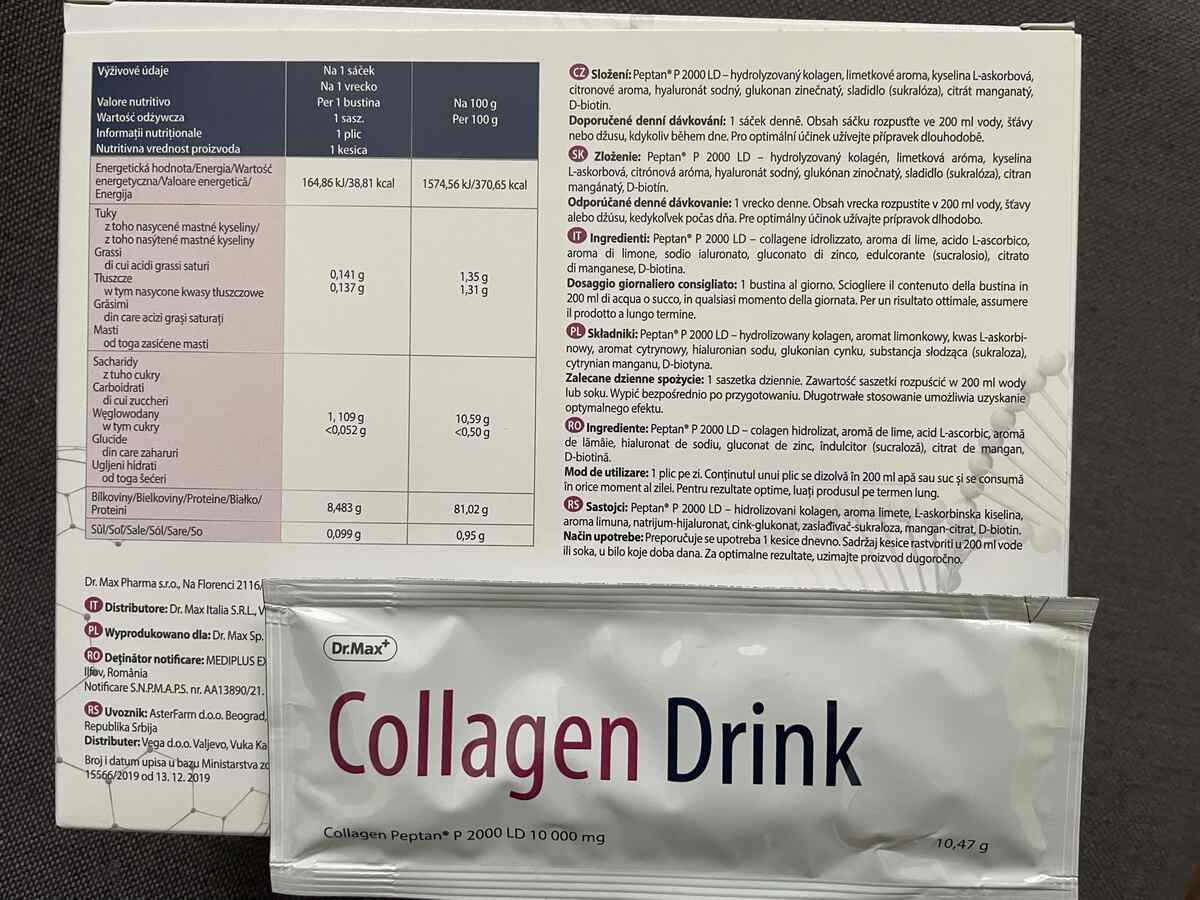 Informace o užívání Dr. Max Collagen Drinku