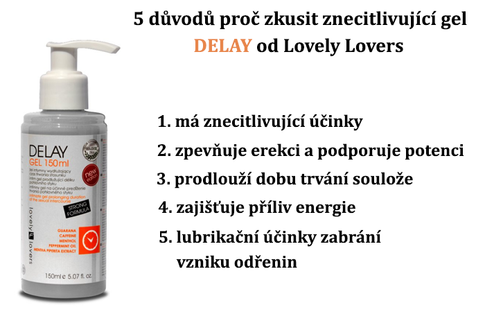 Lovely Lovers Delay Gel na znecitlivění penisu