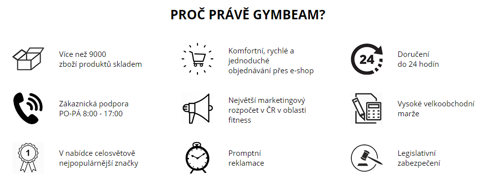 Výhody eshopu gymbeam.cz