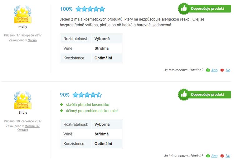 Zkušenosti a recenze rakytníkového oleje na Heurece