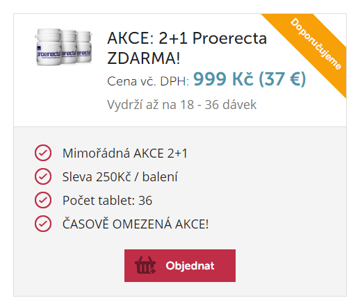 Akce Proerecta 2 + 1 zdarma