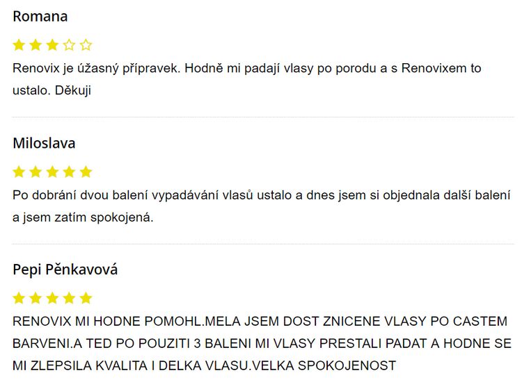 Recenze a zkušenosti s užíváním Renovix