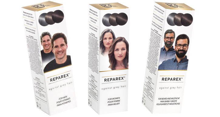 Reparex proti šedivým vlasům pro muže, pro ženy, na bradu a vousy