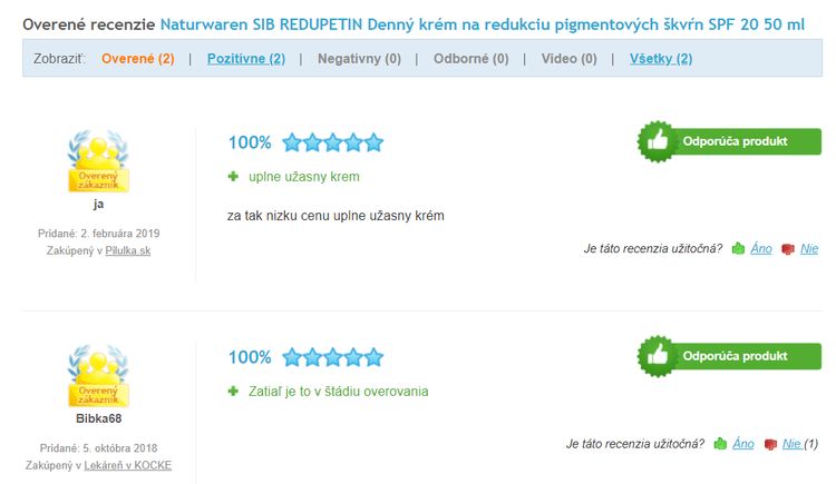 Recenze a zkušenosti s Redupetin denní krém