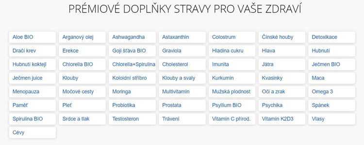 Doplňky stravy Advance Nutraceutics