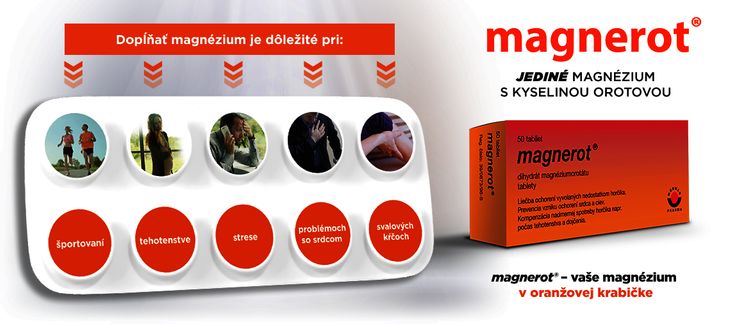 Magnerot tablety - doplňování magnézia