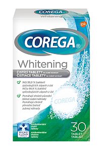 Corega tablety čistící Whitening, 30 ks tablet