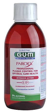 GUM PAROEX ústní voda (výplach, CHX 0,12%), 300 ml