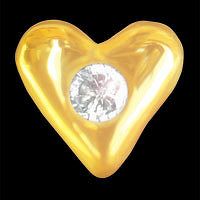 IZI diamant srdce 0,01ct žluté zlato