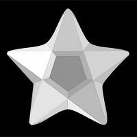 IZI Sparkle Hvězda s briliantovým brusem bílá