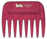 Tek AFRO COMB hřeben s širokými zuby červený