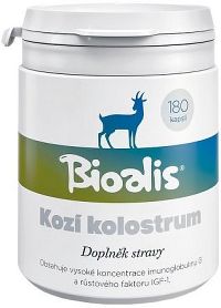 Bioalis Kozí kolostrum 180 tob.