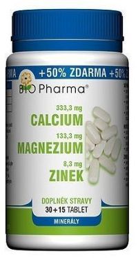 Calcium+Magnesium+Zinek tbl.30+15 Bio-Pharma