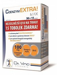 Coenzym EXTRA! Max 100mg DVA tob.30+15ZDARMA