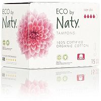 Dámské ECO tampóny Naty (15 ks) - super plus