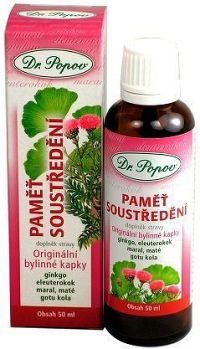 Dr.Popov Kapky bylinné Paměť soustředění 50ml