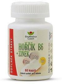 EkoMedica Hořčík B6 + Zinek 60 cps.