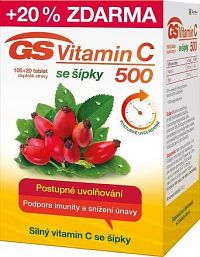 GS Vitamin C500 + šípky tbl.100+20
