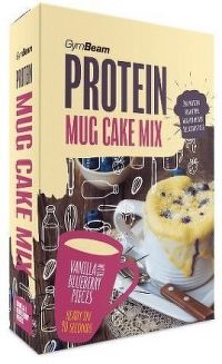 GymBeam Protein Mug Cake Mix 500 g vanilla with blueberry pieces