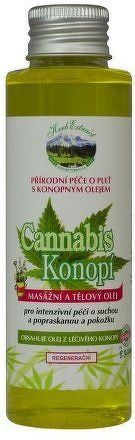 Herb Extract Masážní tělový olej – Konopí 100ml