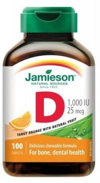 JAMIESON Vit.D3 1000IU cucací pomeranč tbl.100