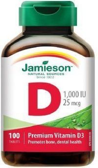 Jamieson Vitamín D3 1000 IU 100 tablet