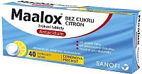 Maalox bez cukru Citron por.tbl.mnd.40