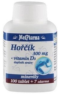 MedPharma Hořčík 300mg+vit.D3 tbl.107