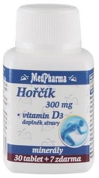 MedPharma Hořčík 300mg+vit.D3 tbl.37