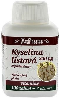 MedPharma Kyselina listová 800mcg tbl.107