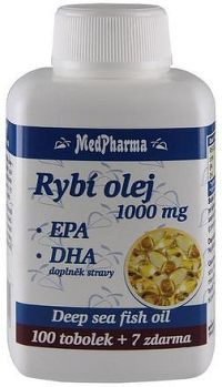 MedPharma Rybí olej 1000mg+EPA+DHA tob.107