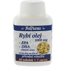 MedPharma Rybí olej 1000mg+EPA+DHA tob.37