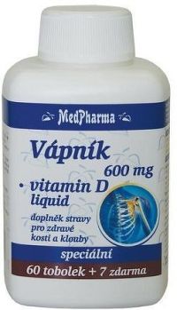 MedPharma Vápník 600mg+vit.D-liquid tob.67