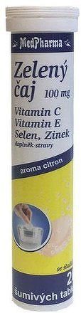 MedPharma Zelený čaj 100mg E+Se+Zn tbl.eff.20