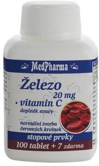 MedPharma Železo 20mg+vitamín C tbl.107