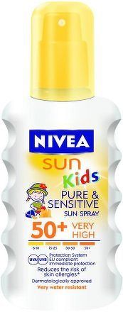 NIVEA SUN Dět.sprej na opal. Sensit. OF50+ 200ml