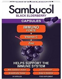 SAMBUCOL Immuno Forte + vitamin C + zinek tob.30