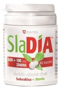 SlaDIA SWISS sladidlo 600 + 100 tablet ZDARMA