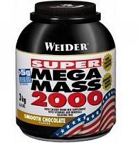 SUPER Mega Mass 2000, Gainer, Weider, 3000 g, Banán