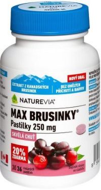 Swiss NatureVia Max brusinky pastilky tbl.30+6