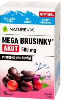 Swiss NatureVia Mega brusinky Akut cps.15