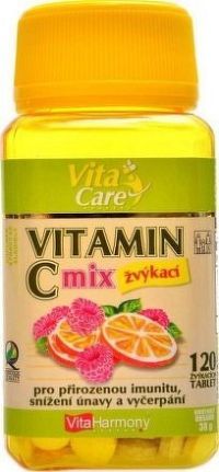 VitaHarmony Vitamin C 100mg MIX 120 žvýk. tbl.