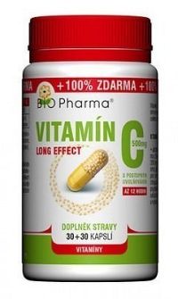 Vitamín C 500mg long effect cps.30+30 BIO-Pharma