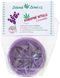 Zelená Země Konopné mýdlo Levandule 80 g