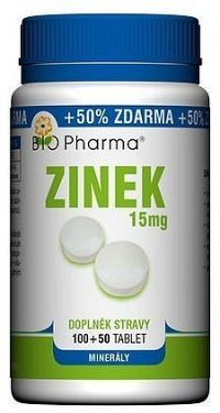 Zinek 15mg tbl.100+50 Bio-Pharma