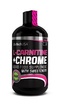 L-Carnitine 35000 mg + Chrome 5mg - Biotech USA 500 ml Hruška+Jablko