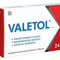 Valetol – cena, dávkování, složení. Účinky na bolest hlavy i zuby